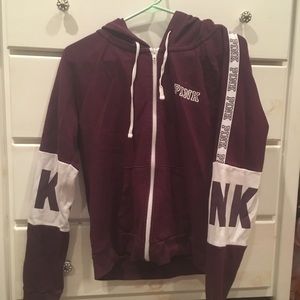 VS Pink Zip Up Sweatshirt